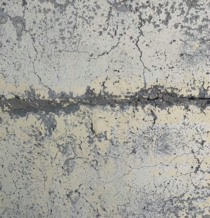 Parede de concreto com rachadura