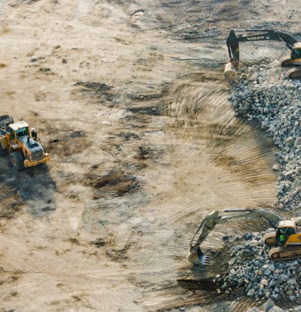 Preparação do terreno para construção
