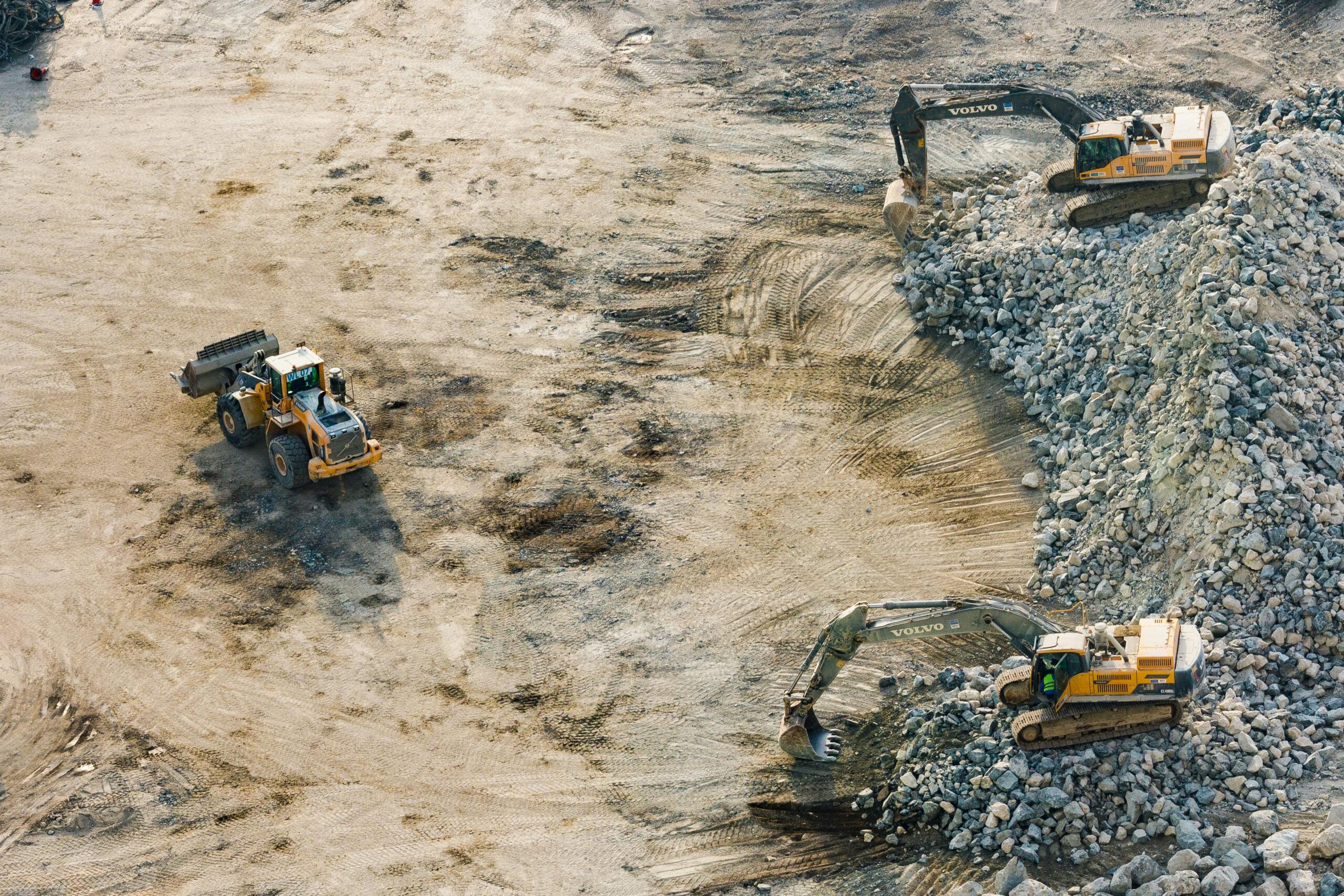 Preparação do terreno para construção